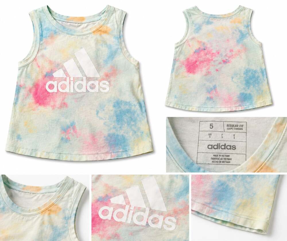Adidas Toddler Girls Tie-Dye Logo Graphic Tank Top